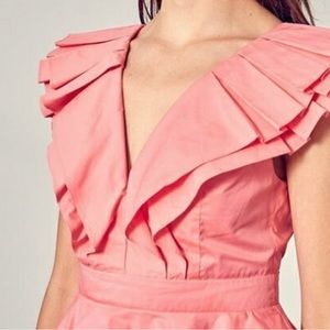 pants store pink ruffle top!
